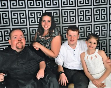 caregiving for a spouse | SMA News Today | The Bingman family: Steve, Brittan, Christian, and Azlyn