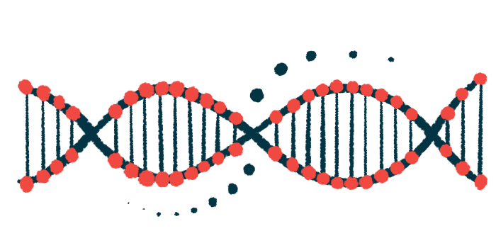 SBMA mutation | SMA News Today | illustration of DNA strand